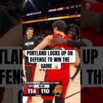 Great defense to end the game for the Trail Blazers