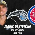Orlando Magic vs Detroit Pistons 4/19/26 NBA Free Picks & Prediction | NBA Betting Tips