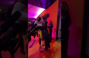 LeBron celebrates the Game 1 W with his family!