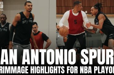 Victor Wembanyama & San Antonio Spurs Scrimmage Before NBA Playoff Series vs. Portland Trailblazers