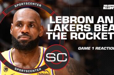 NBA Playoffs Game 1 Reaction 🍿 Shorthanded Lakers top Rockets without KD | SportsCenter