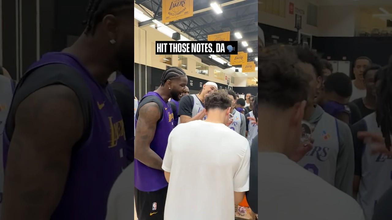 DA brought the vocals for Dalton and Nick’s early birthday celebration 🥳 #lakers