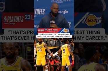 LeBron on sharing the floor with Bronny in a playoff game 🙌