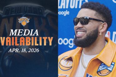 Knicks Jalen Brunson, Karl-Anthony Towns and Coach Brown Playoffs Post Game Media | April 18, 2026