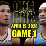 Oklahoma City Thunder vs Phoenix Suns Full Game 1 Highlights - April 19, 2026 | NBA Playoffs