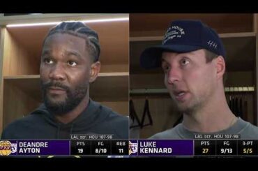 Ayton & Luke Kennard POSTGAME INTERVIEWS | Los Angeles Lakers beat Houston Rockets 107-98 in Game 1