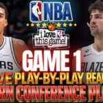 🔴GAME 1! SPURS VS BLAZERS │ 2026 NBA WESTERN PLAYOFFS  Basketball Play-By-Play Reaction & Scoreboard