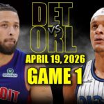 Detroit Pistons vs Orlando Magic Full Game 1 Highlights - April 19, 2026 | NBA Playoffs