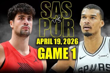 San Antonio Spurs vs Portland Trail Blazers Full Game 1 Highlights - April 19, 2026 | NBA Playoffs