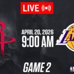 NBA LIVE! Houston Rockets vs Los Angeles Lakers GAME 2 | April 20, 2026 | NBA 2K26 GAMEPLAY