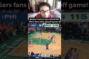 Boston fans chant “we want Boston” to MOCK the Philadelphia fans 😭 Celtics vs 76ers game 1
