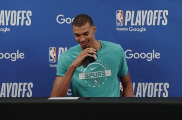 Victor Wembanyama on Spurs First Postseason Game Since 2018