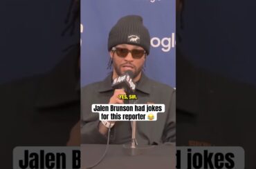 Jalen Brunson’s two-word answer 😅