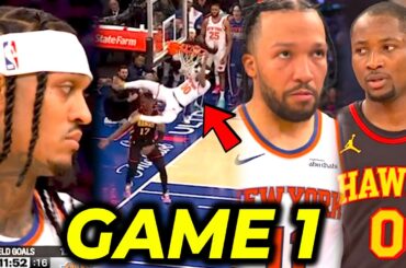 GAME 1: Namilipit sa sakit si Jalen Brunson, pisikalan! Hawks vs Knicks!