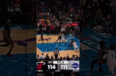 Hornets vs Heat play in crazy ending #nba #lameloball #bamadebayo