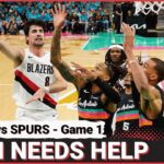 Trail Blazers Lose Game 1 to Spurs | Deni Shines But Needs Help | Can Portland Slow Wemby in Game 2?
