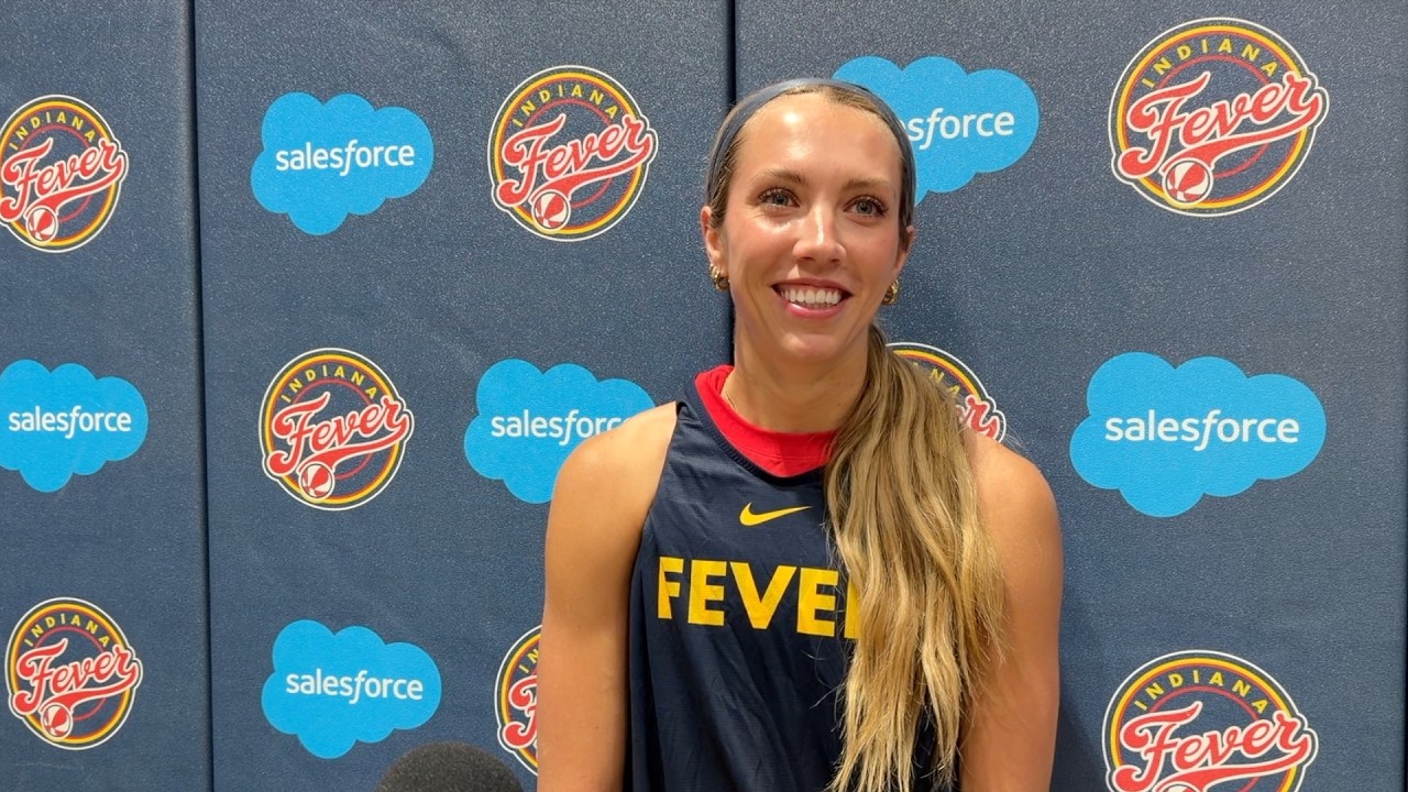 Lexie Hull, Kelsey Mitchell, Raven Johnson on Day 2 of Indiana Fever training camp
