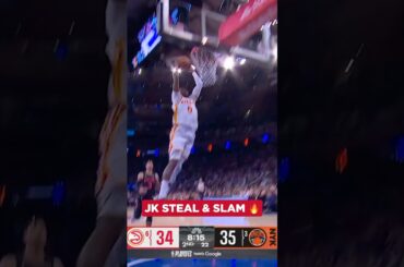 Kuminga with the slam 🔥 #atlantahawks #nba #playoffs