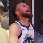 Jimmy Butler and Steph Curry having fun in locker room after win vs Clippers 😂