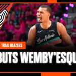 LES DÉBUTS RÉUSSIS DE WEMBANYAMA EN PLAYOFFS ! San Antonio Spurs 1-0 Portland Trail Blazers