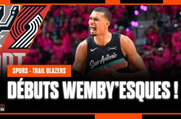 LES DÉBUTS RÉUSSIS DE WEMBANYAMA EN PLAYOFFS ! San Antonio Spurs 1-0 Portland Trail Blazers