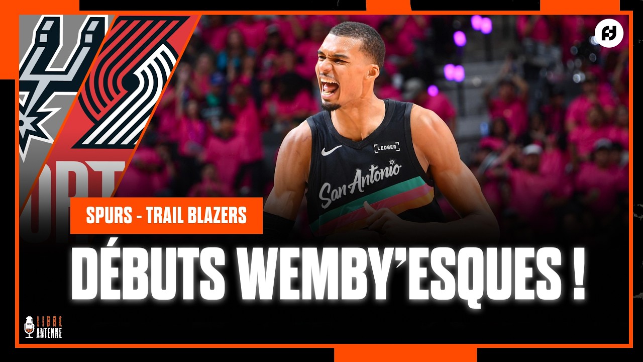 LES DÉBUTS RÉUSSIS DE WEMBANYAMA EN PLAYOFFS ! San Antonio Spurs 1-0 Portland Trail Blazers