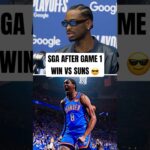 SGA after a 35 point win over the Suns in game 1 of the series. #okcthunder #nba #thunderup