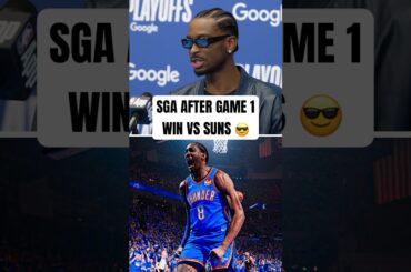 SGA after a 35 point win over the Suns in game 1 of the series. #okcthunder #nba #thunderup