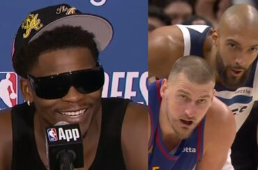 Anthony Edwards praises Gobert & talks blocking shots like D Wade after Game 2 😂