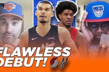 Spurs-Blazers Game 1 Reaction: Victor Wembanyama DOMINATES Game 1! | The Dime With Josh and Kwab