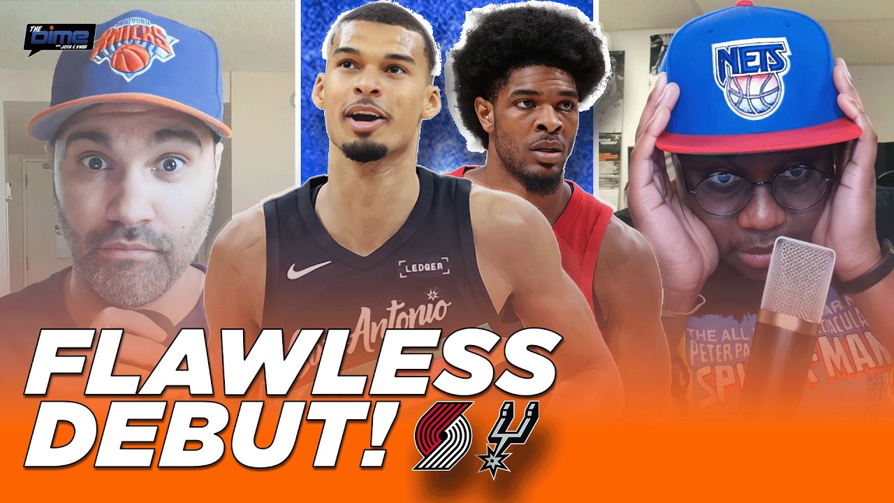 Spurs-Blazers Game 1 Reaction: Victor Wembanyama DOMINATES Game 1! | The Dime With Josh and Kwab