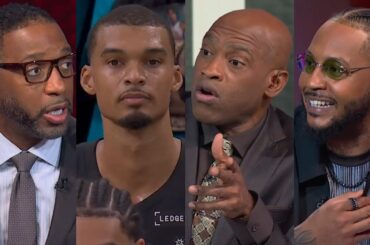 Carmelo, Vince & T-Mac react to Wemby's 35pt playoff debut in Game 1 vs Trail Blazers