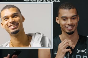 "It's a great achievement. It's the first of many." Wemby on Winning Defensive Player of the Year