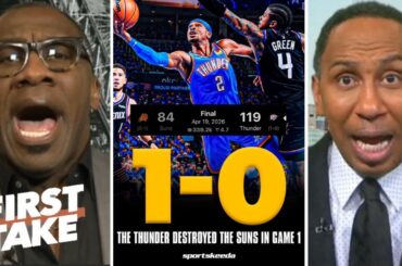 FIRST TAKE | SGA is a playoff nightmare! - Shannon on Shai shines as Thunder trounce Suns in Game 1