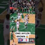 Jaylen Brown takes flight for the poster slam 😤