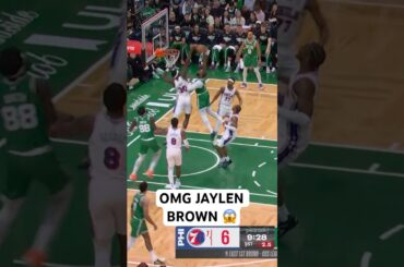 Jaylen Brown takes flight for the poster slam 😤