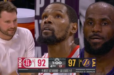 FINAL MINUTE to Los Angeles Lakers vs Houston Rockets Game 2