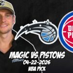 Orlando Magic vs Detroit Pistons 4/22/26 NBA Free Picks & Prediction | NBA Playoffs | Game 2
