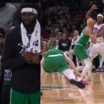 Tyrese Maxey screams at C's bench and fans then filthy step back 3 to win vs Celtics Game 2