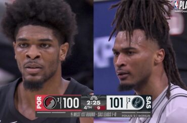 Final 4:15 WILD ENDING #7 Trail Blazers at #2 Spurs 👀 | April 21, 2026