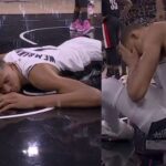 Wemby dazed after head slams into floor and goes to locker room vs Trail Blazers
