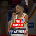 Final de jogo SENSACIONAL entre Knicks e Hawks! 🥵😱 #NBA #Playoffs #shorts