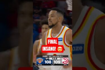 Final de jogo SENSACIONAL entre Knicks e Hawks! 🥵😱 #NBA #Playoffs #shorts