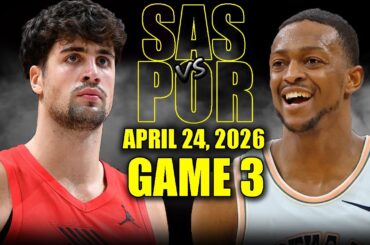 San Antonio Spurs vs Portland Trail Blazers Full Game 3 Highlights - April 24, 2026 | NBA Playoffs