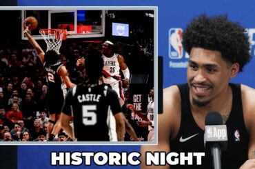 Dylan Harper on His Historic Night in Game 3 vs. Portland