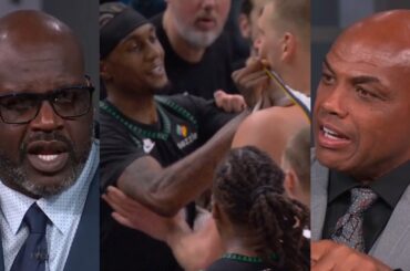 Shaq and Chuck react to Jokic getting heated at McDaniels for scoring at end of game