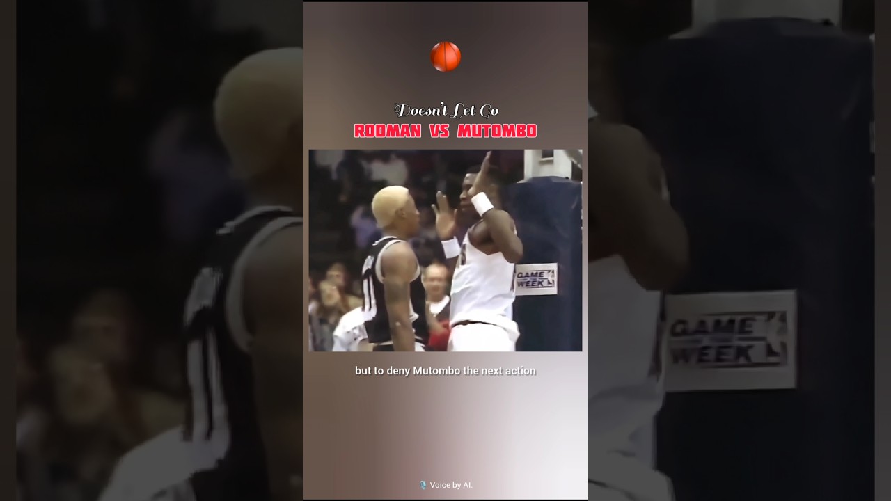 Rodman Doesn’t Let Go of Mutombo | Spurs vs Houston Rockets