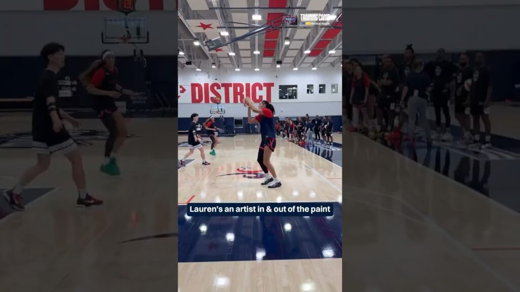 🔥 Lauren Betts at Training Camp | Washington Mystics WNBA Women’s Basketball #shorts #short  #wnba