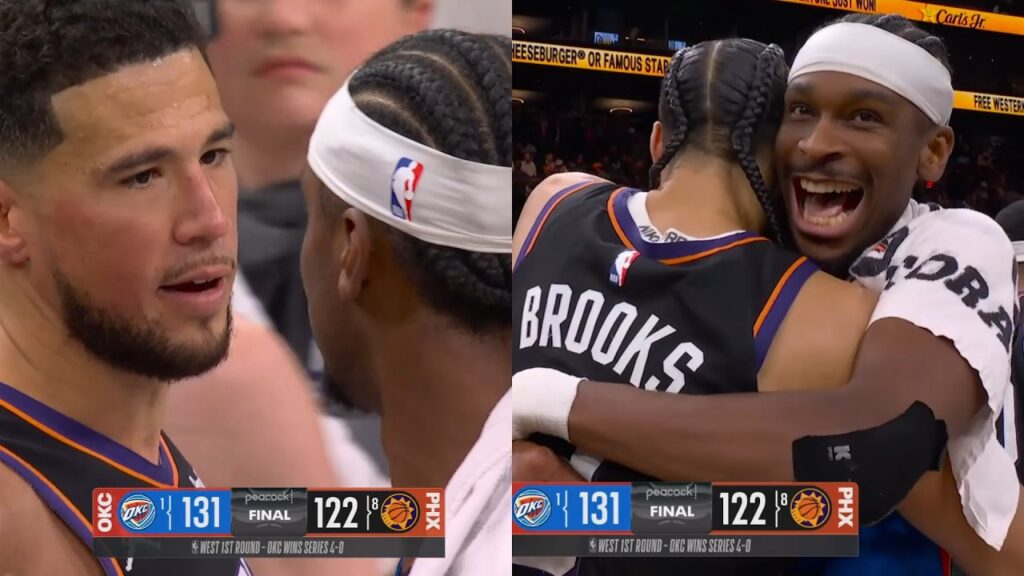 SGA shows love to Dillon Brooks and Devin Booker after OKC sweeps Phoenix Suns