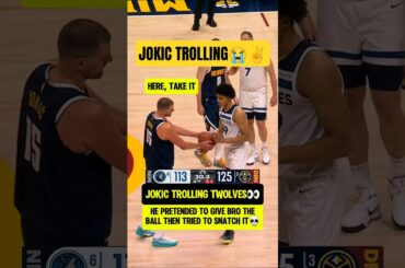Jokic laughing after TROLLING Twolves👀